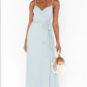 Liz Maxi Dress | Show Me Your MuMu | size M  | colour Silver Sage Crisp